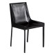 SILLA NEGRO PIEL SALÓN 48 X 52 X 86 CM