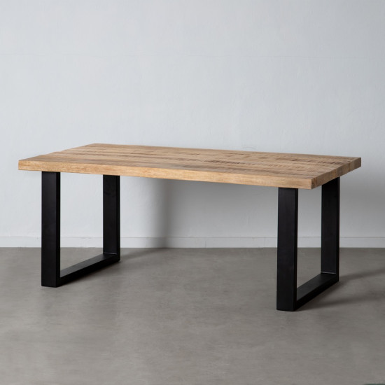 MESA COMEDOR NATURAL-NEGRO 180 X 90 X 76 CM