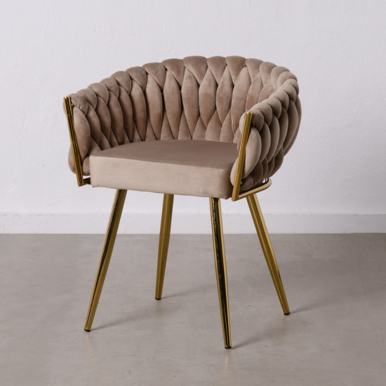 SILLA TAUPE SALÓN 56 X 41 X 77 CM