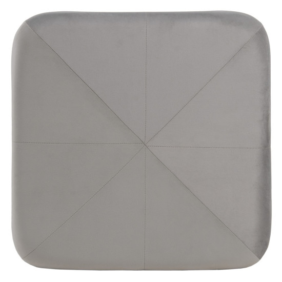 PUF TERCIOPELO GRIS MADERA / TEJIDO 60 X 60 X 40 CM