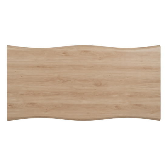 MESA COMEDOR NATURAL-CREMA DM-METAL 180 X 90 X 75 CM