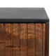 CONSOLA MARRÓN-NEGRO MADERA-HIERRO 110 X 40 X 76 CM